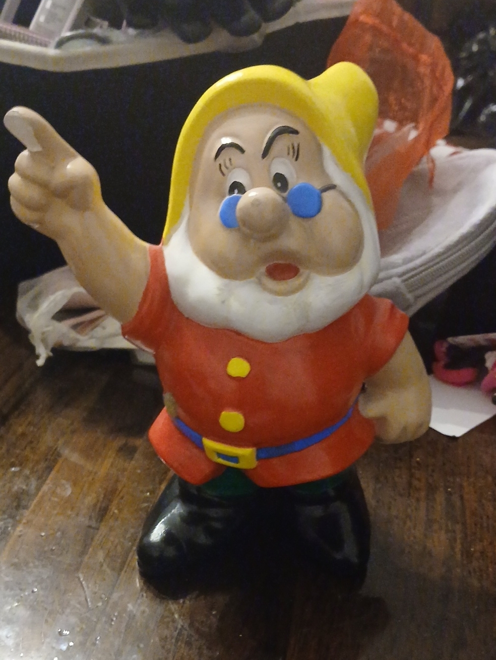 VTG Snow White Doc Dwarf Walt Disney Productions Ceramic Figurine Gnome
